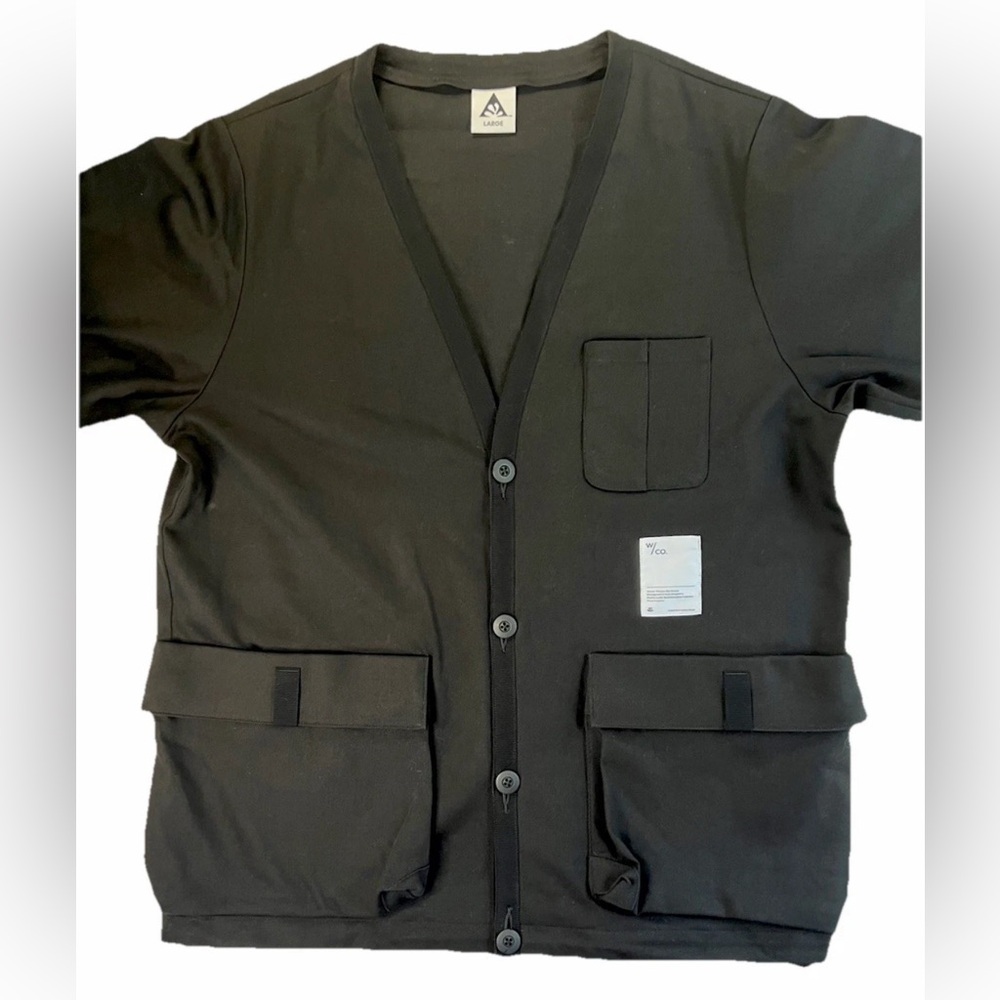 Men’s Cargo Style Jacket Size Large Black NWOT - Picture 2 of 9
